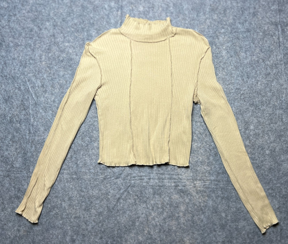 And Now This Long Sleeve Shirt Top Small Cream Fall Women's Size Medium